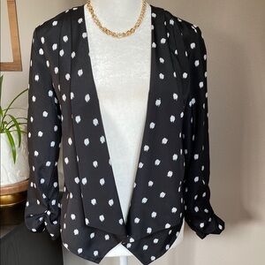 Maurices Black and White Polka Dot Suit Jacket